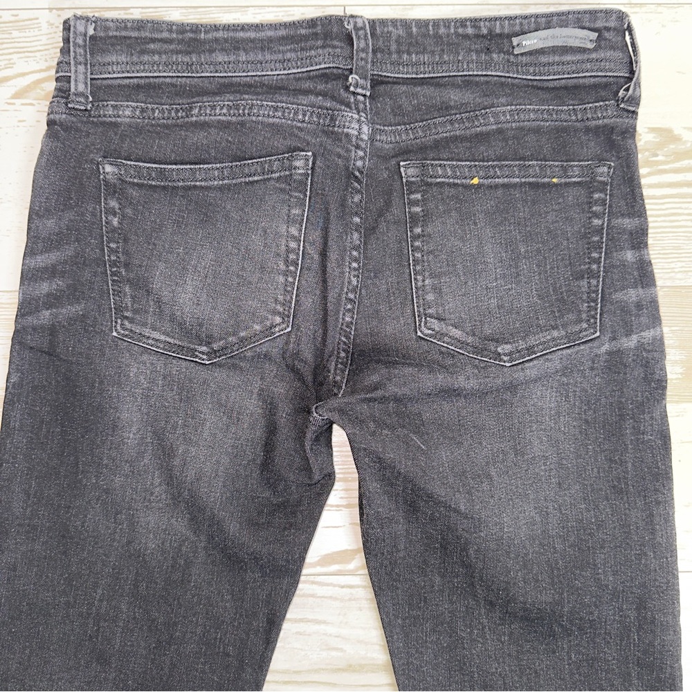 Pilcro & The Letterpress Slim Straight Jeans Black Gray Wash Women’s Size 25 - Picture 10 of 12